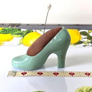 Vintage‎ Green Plastic Women's High Heel Shoe Pin Cushion